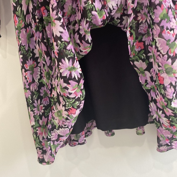 Zara flowered Dress elastic waist open back - Picture 6 of 6